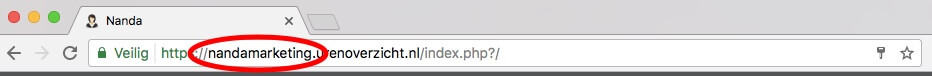 Nanda urenregistratie - inloggen url Nanda