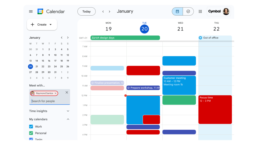 Nanda urenoverzicht - Google Agenda