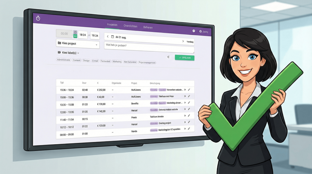 Nanda urenoverzicht - urenregistratie gelukt - 5 uren bijhouden tips